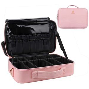 Travel Makeup Train Case Makeup Cosmetic Case Organizer Portable Artist😍
